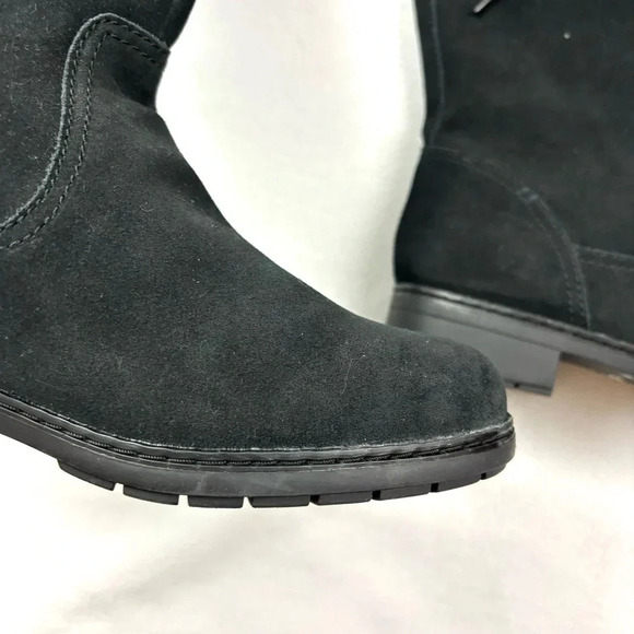 NWOT Clarks Black Lamb Wool Merrian Noble Wide Calf Knee High Riding Boot (9W) - Picture 5 of 15